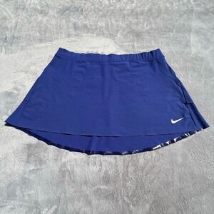 Nike Golf Dri-FIT Skirt Royal Blue Layered Mesh Athletic Skirt Womens Size Large